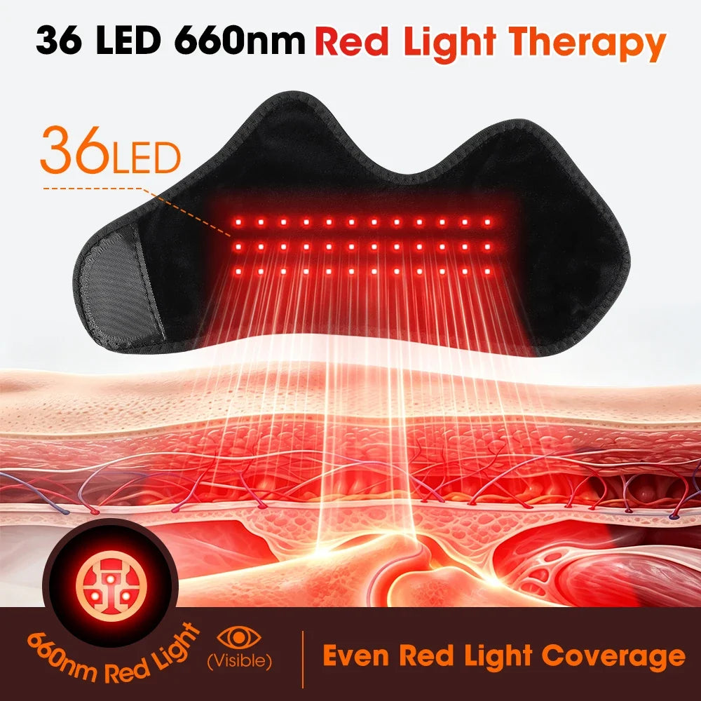 36 LED 660nm red light therapy wrap glowing