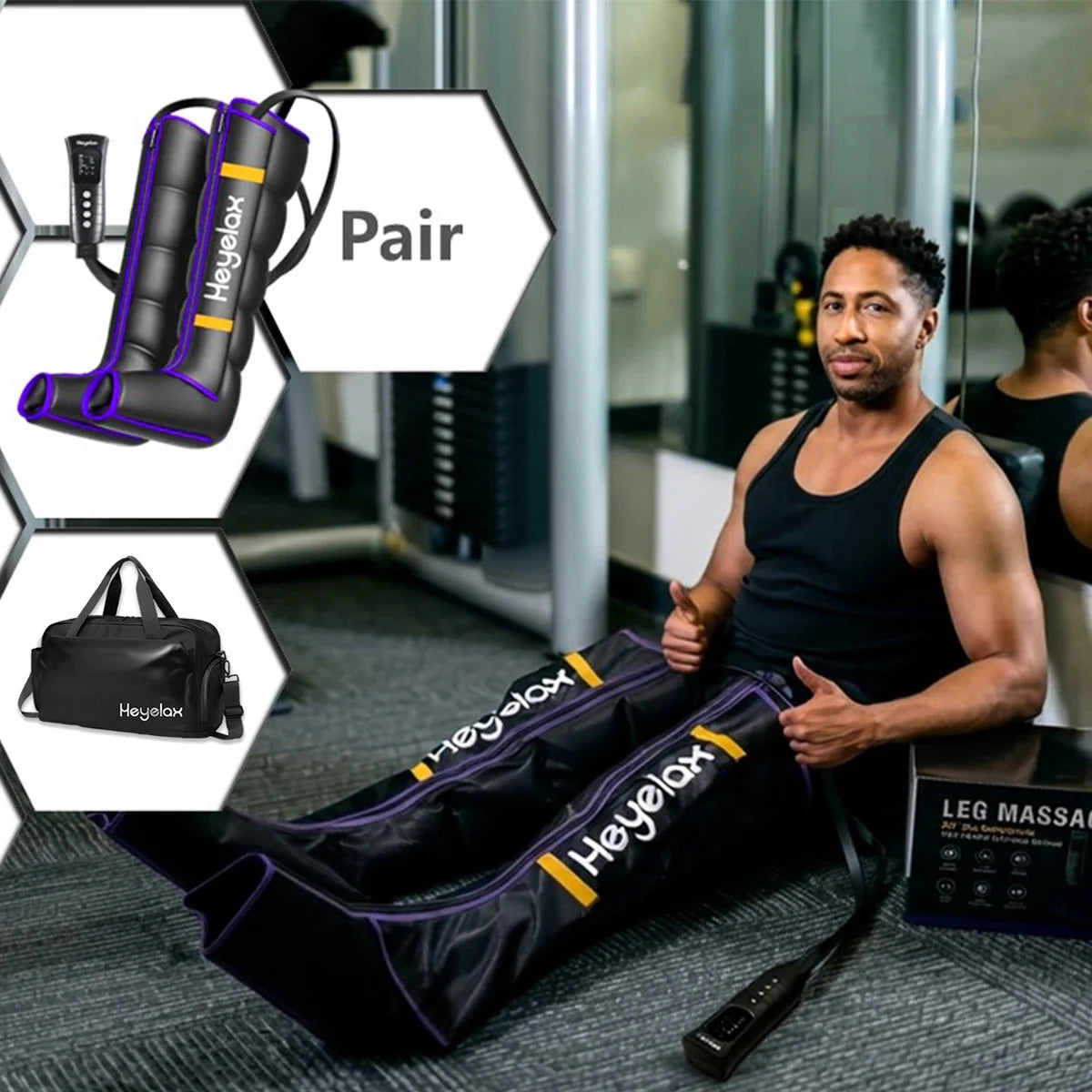 Pair of leg massager boots