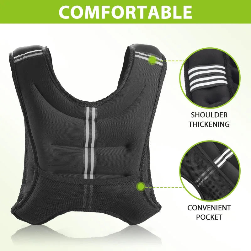 Weighted vest feature close-up