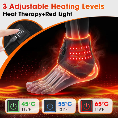 Foot with 3 adjustable heating levels and red light