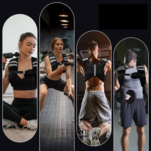 Multiple people wearing the 12lb weighted vest during training