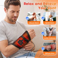 Man wearing the LED heat therapy wrap on his wrist